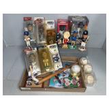 10+ SPORTS BOBBLES, SIGNED BASEBALLS, COLLECTIBLES