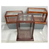 (3) GLASS BOX DISPLAY CASES