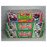 (3) FOOTBALL CARD SETS - (2) ARE FACTORY SEALED