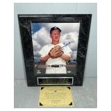 WHITEY FORD AUTOGRAPHED PHOTO PLAQUE, W/ COA