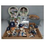 NY YANKEES FIGURES, BOBBLEHEADS, COLLECTOR PLATES