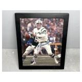 JOE NAMATH AUTOGRAPHED PHOTO, FRAMED, W/ COA