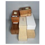 (7) CONTAINERS FOOTBALL CARDS - MIXED & SETS