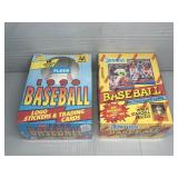 1990 FLEER BASEBALL WAX BOX, 1991 DONRUSS WAX BOX