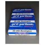 2 BOXES PRVI PARTIZAN 22-250 REM, 55GR. SOFT POINT