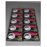 10 BOXES WOLF 223 REM, 62 GR. COPPER FMJ