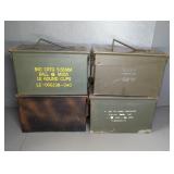 (4) METAL AMMO CRATES