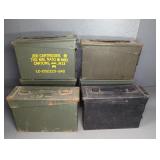 (6) SKINNY METAL AMMO CRATES