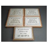 5 BOXES 30-06 (30 CAL BALL M2), 20 RNDS PER BOX