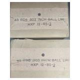 2 BOXES OF 48RNDS 303 BRITISH (7.7X56R BALL R1M3)