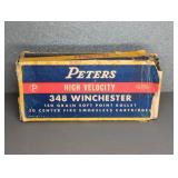 BOX OF PETERS 348 WINCHESTER, 150 GR., 20 RNDS