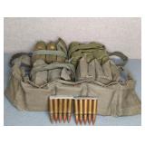 5 BANDOLEERS OF 308CAL. (7.62X51) IN STRIP CLIPS