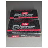2 BOXES CCI BLAZER 9MM LUGER, 115GR., FMJ