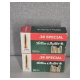 2 BOXES SELLIER & BOLLET 38 SPL., 158 GR.