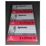 3 BOXES IGMAN 8X57MM IS, 170GR., SOFT POINT