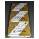 3 BOXES OLYMPIC AMMUNITION 8X57MM JS, 180GR., FMJ