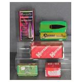 ASSORTED 6MM, 7MM, 22 CAL. RELOADING BULLETS