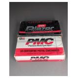 2 BOXES 40 S&W, 180GR., WOLF/ SELLIER & BELLOT