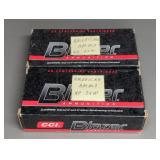 2 BOXES CCI BLAZER 40 S&W, 180GR., FMJ