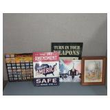 5 HUNTING/ SPORTSMAN RELATED SIGNS/ PRINTS