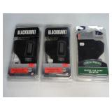 3 HOLSTERS, FITS 4" BARREL MEDIUM/ INTERMEDIATE