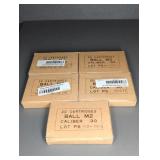 5 BOXES 30-06, 150GR. FMJ, 20 RNDS PER BOX