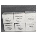 6 BOXES TCW AMMUNITION 7.62 X 38MM, MADE IN RUSSIA