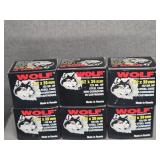 6 BOXES WOLF 7.62 X 39MM, 122GR., HOLLOW POINT