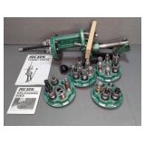 RCBS TURRET PRESS WITH 5 VARIOUS TURRET HEADS