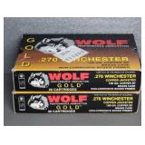 2 BOXES OF WOLF GOLD .270 WIN., 150 GR.