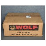 CASE OF WOLF 7.62 X 39 FMJ (1000 RNDS)