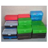 29 PLASTIC PISTOL AMMO CASES, HOLDS UP TO 45 CAL.