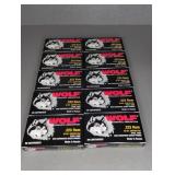 10 BOXES WOLF 223 REM. 62 GR. COPPER FMJ