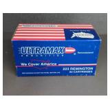 50 RND BOX ULTRAMAX 223 REM. 55 GR. FMJ