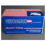 50 RND BOX ULTRAMAX 223 REM. 55 GR. FMJ