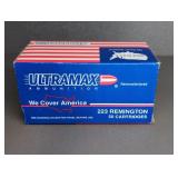 50 RND BOX ULTRAMAX 223 REM. 55 GR. FMJ