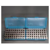 2 PLASTIC AMMO BOXES 38 SPL (50 RNDS PER BOX)