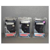 3 BLACKHAWK NYLON RIGHT HAND HIP HOLSTERS