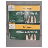 2 BOXES SELLIER & BELLOT 243 WIN., 100GR. SP