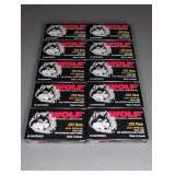 10 BOXES WOLF .223 REM, 62 GR. COPPER FMJ