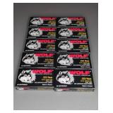 10 BOXES WOLF .223 REM, 62 GR. COPPER FMJ