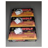 3 BOXES WOLF 243 WIN., 100GR., COPPER SOFT POINT