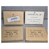 4 BOXES 30-06 (30 CAL. BALL M2)