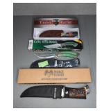 3 FIXED BLADE KNIVES