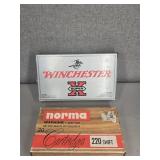 36 ROUNDS 220 SWIFT, WINCHESTER & NORMA
