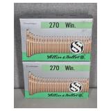 2 BOXES SELLIER & BELLOT 270 WIN., 150GR., SP