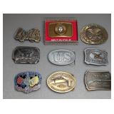 9 DECORATIVE BELT BUCKLES