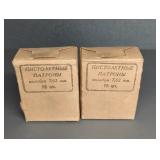 2 BOXES OF 70 ROUNDS EACH, 7.62 X 25 MM
