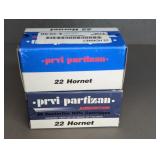 2 BOXES PRIV PARTIZAN 22 HORNET, 45 GR. SOFT POINT