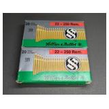 2 BOXES SELLIER & BELLOT 22-250 REM., 55 GR.